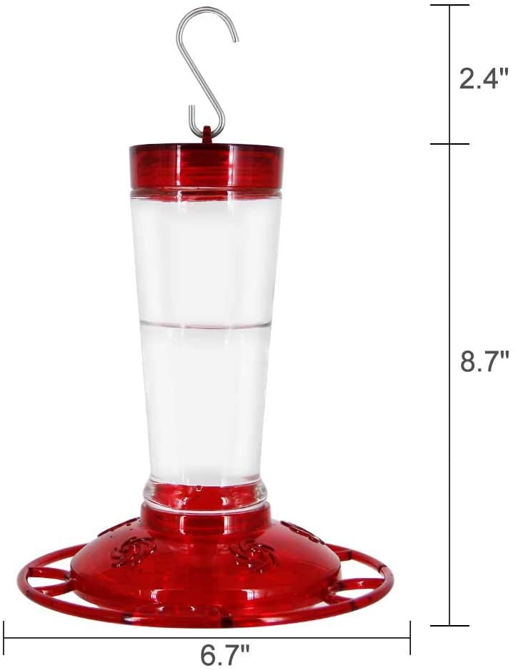 Hummingbird Feeder, 10 Onces Fluid Flower Bird Feeder for Outdoors