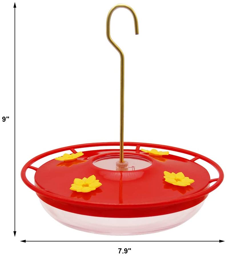 Hummingbird Feeder, 12 Ounce Bird Flower Feeders with 4 Feeding Stations for Outside