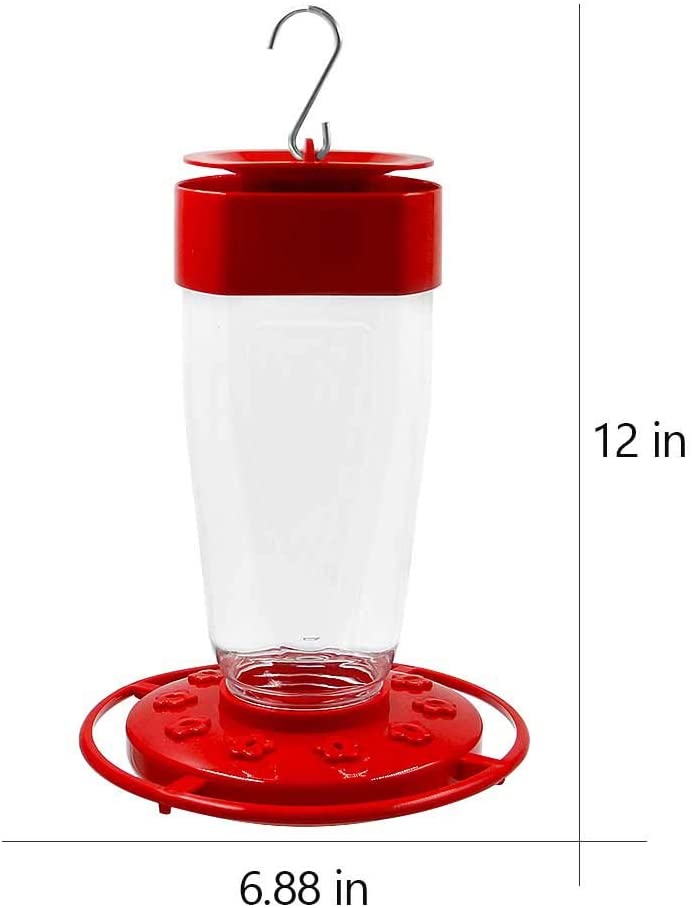 35 oz. Hummingbird Feeder, Big Bottle Bird Feeders, 10 Feeding Stations, Red