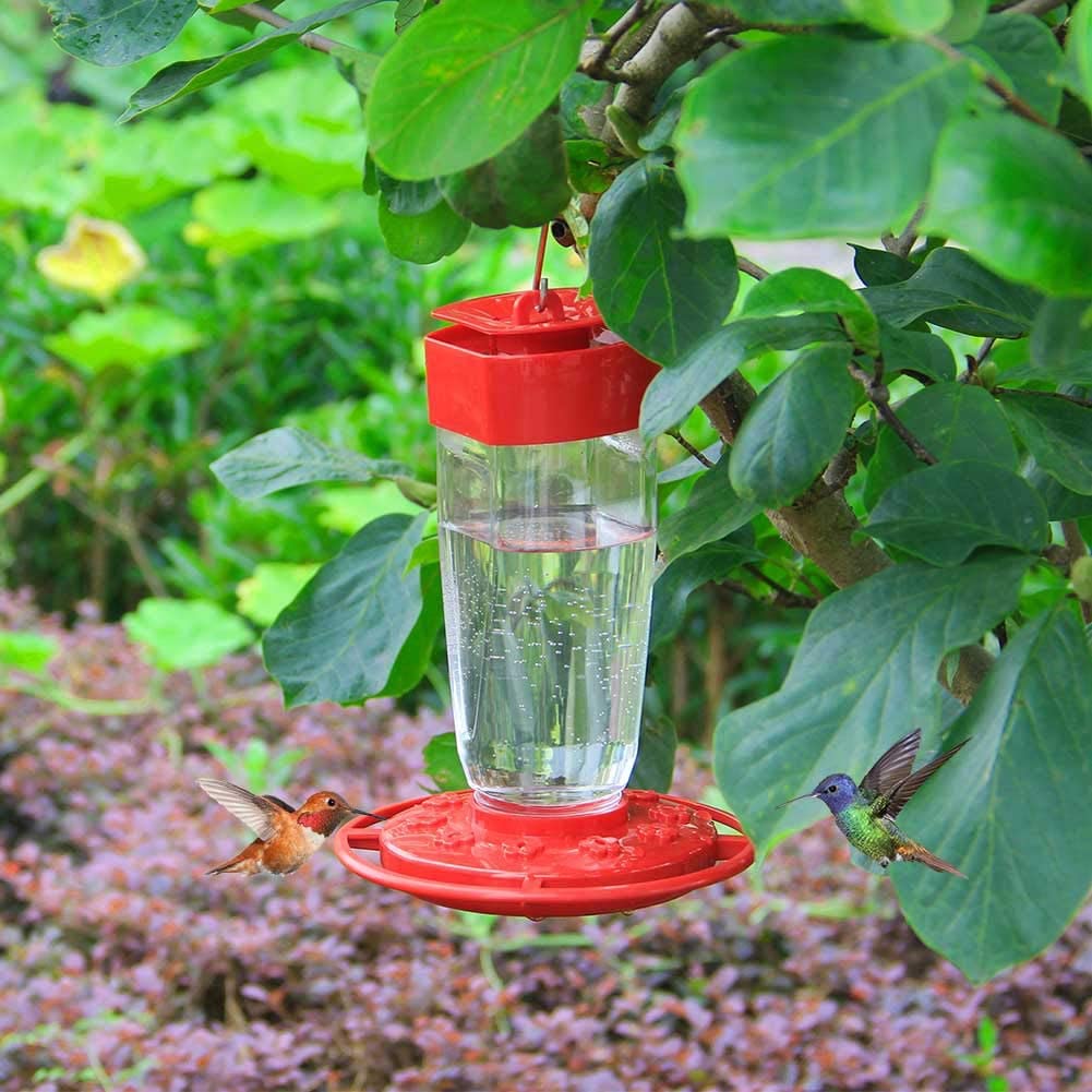 35 oz. Hummingbird Feeder, Big Bottle Bird Feeders, 10 Feeding Stations, Red